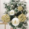 9Pcs 6cm Christmas Ball Set Plastic Hollow Out Christmas Tree Pendant Reusable Decorative Hanging Pendants for Home