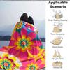 1pc Flower Pattern Blanket Warm, Cozy, And Soft, Suitable for Sofas, Beds, Cars, And Office Use.Perfect for Camping And Travel, Making It a Great Gift