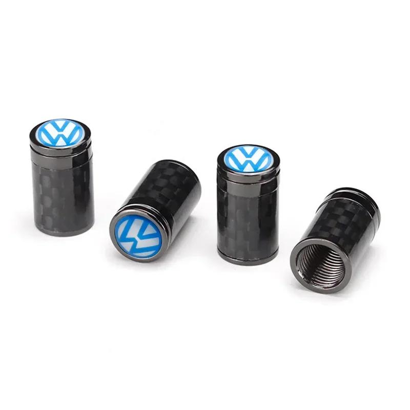 2026 Hot For VW VOLKSWAGEN 4pcs Car Wheel Valve Caps for Volkswagen Passat Tiguan Golf Bora Jetta Beetle Scirocco Sharan Sagitar