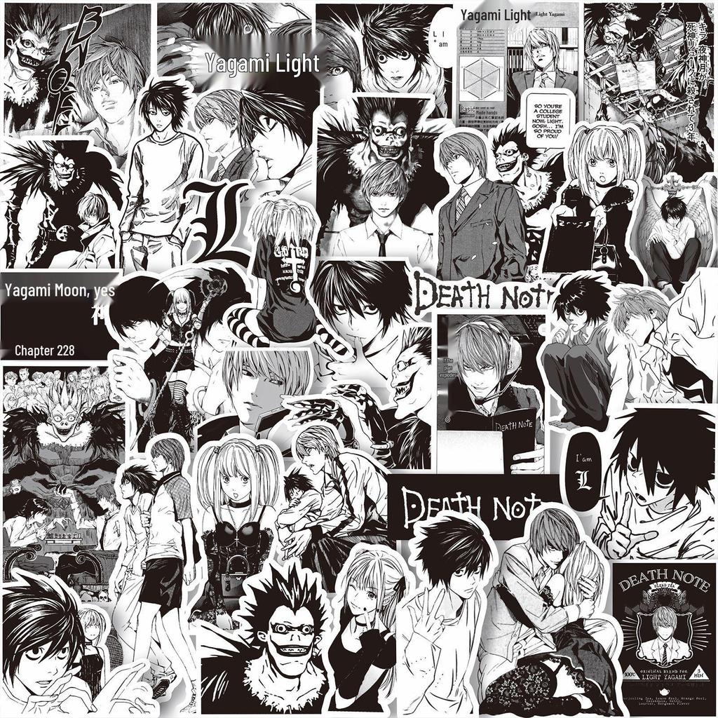 1000 Adesivi Anime in Bianco e Nero: Demon Slayer, One Piece & Altro per Decorazione Notebook