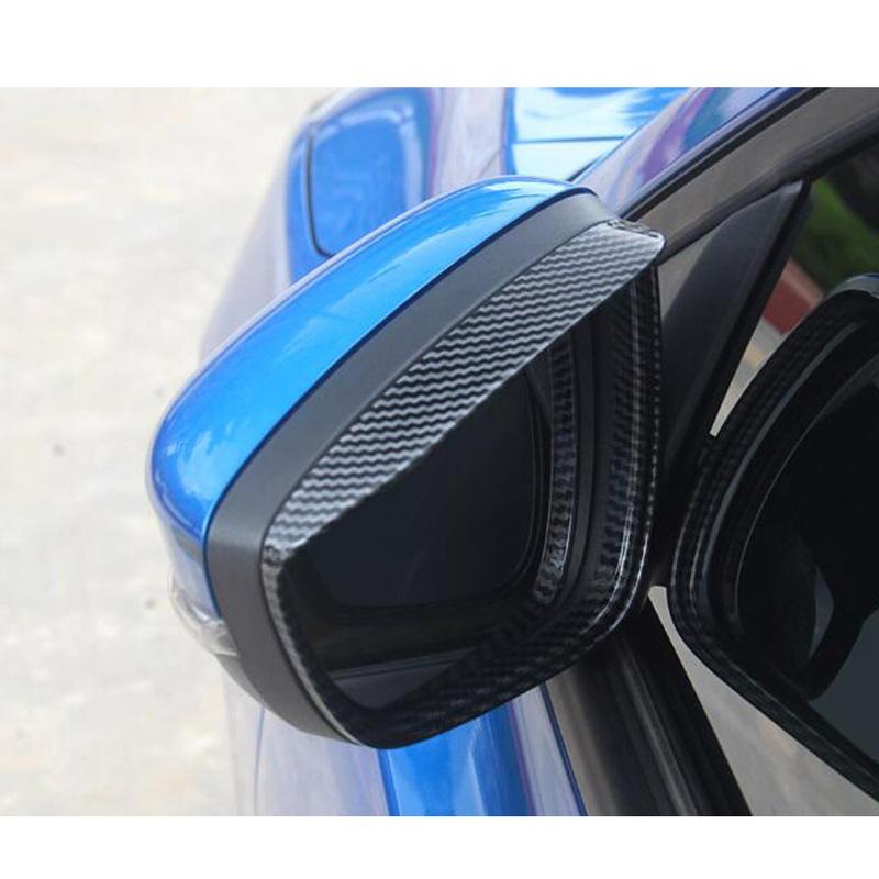 For Ford Focus     Car Rear Rearview Side Glass Mirror Trim Frame Rain Shield Sun Visor Shade Eyebrow 2pcs