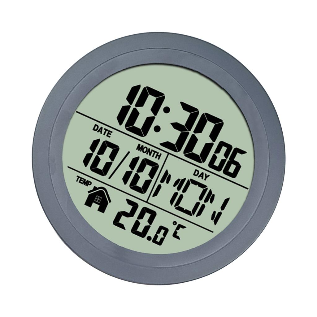 No Punching Suction Cup Clock Home Clock Waterproof Bathroom Washroom Clock Kitchen Clock LCD Digital Display Clock Temperature Detector