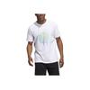 adidas Solid Color Logo Print Round Neck Short Sleeve T-Shirt Men Tops White HG4419