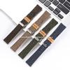 Vintage Woolen Leather Watch Strap Quick Release 18mm 20mm 22mm Watch Bands Nylon Weave Bracelet Men Women Brown Wristband Belt