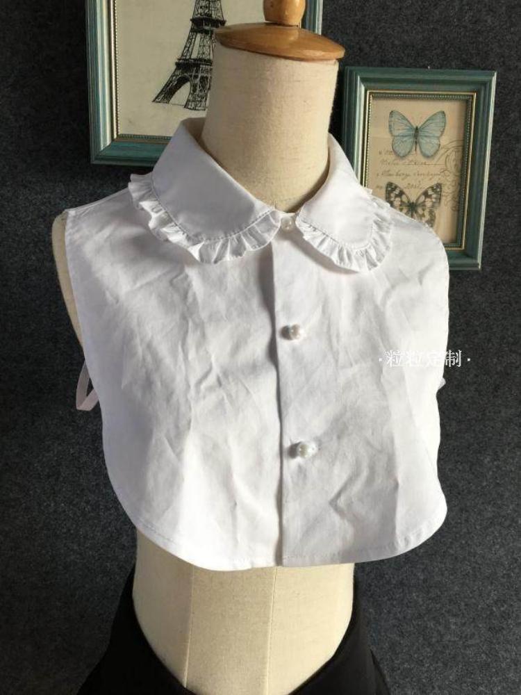 Retro Small Round Neck Fake Collar Peter Pan Pure Cotton Lace Collars Cute Versatile Doll Collar New Fake Collars