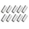 10 Pcs Round Connector Nut M8x1.25 Female Thread L25mm Rod Coupling Nuts Stainless Steel Threaded Sleeve Rod