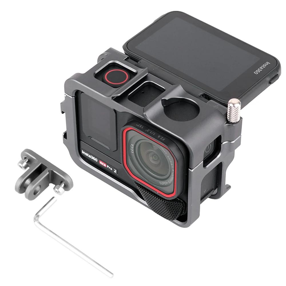 Metal Frame Cage for Insta360 Ace Pro 2 / Ace Pro / Ace Protective Durable Case With Cold Shoe Mount Camera Frame Accessories