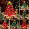 Mini Wooden Christmas Tree Festive Tabletop Decor For Holiday Home Decoration