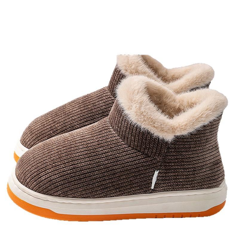 Heel Shoes for Warmth, Thick-soled Indoor Home Use, Fleece and Thickened Cotton Shoes