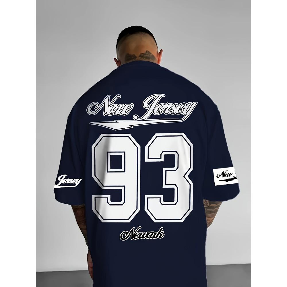Summer New Fashionable Casual Short Sleeved T-shirt with Fast 3D Letter Printing, Comfortable and Soft