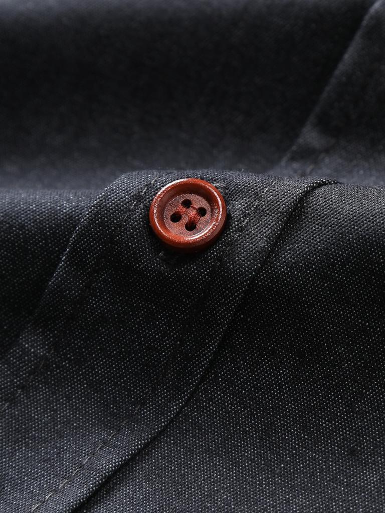 2025 Nowa Męska Outdoorowa Rekreacyjna Moda Klapa Jednolity Kolor Wysoka Jakość Męska Koszula z Długim Rękawem