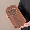 Walnut Wood Dry Tea Tray, Premium Home Use Small Tea Coaster, Chinese Style Teaserving Tray for Gongfu Tea Set