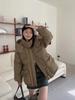 Winter new fashionable versatile thickened white duck down jacket casual medium and long coat women