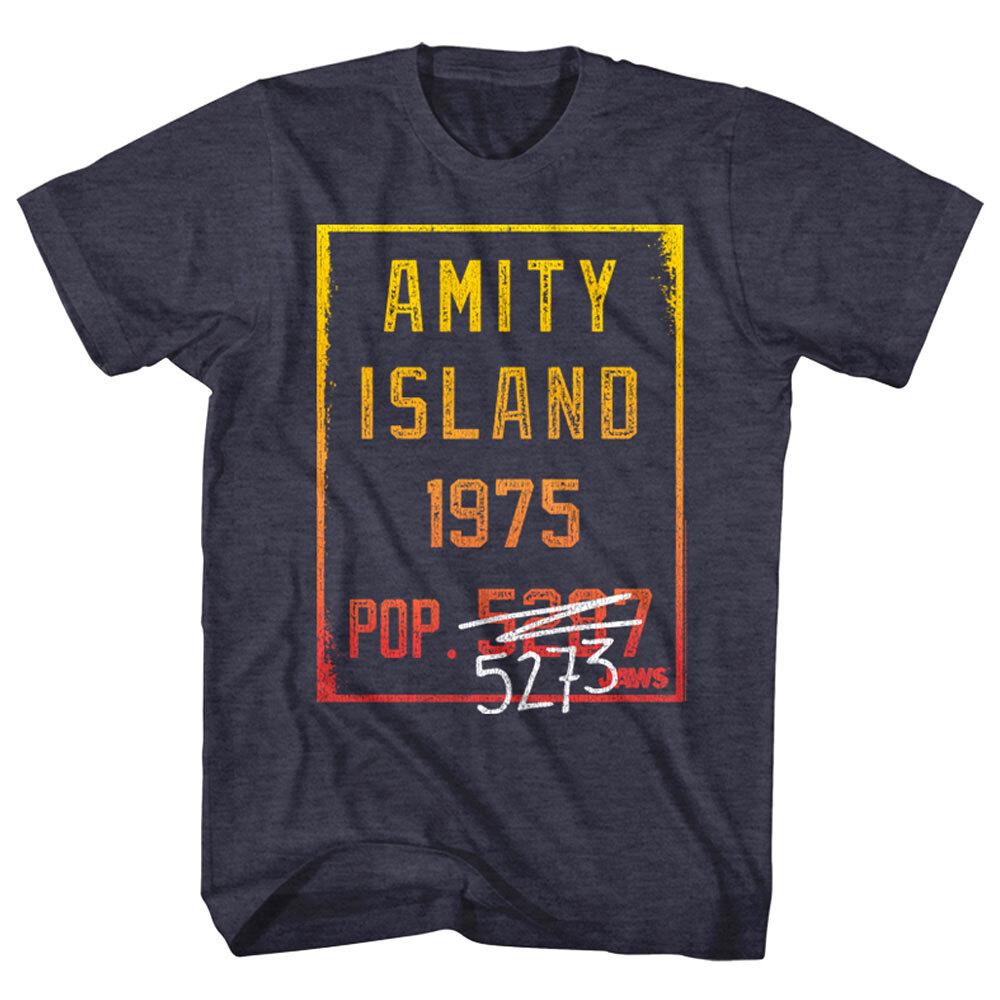 Jaws Amity Island Population Countdown Men T Shirt S
