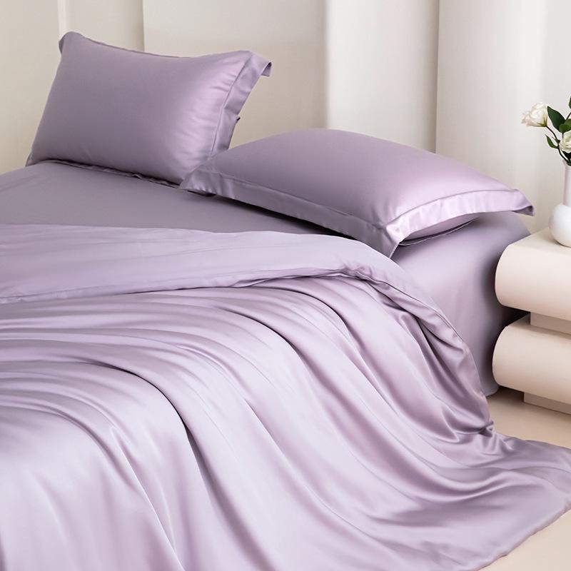 Summer Cooling Tencel Lyocell Ice Silk Bedding Set (4-Piece)