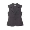 Womens Slim Fit Knit Vest Blazer Collar Casual Sleeveless Top Fashion All Match 2025