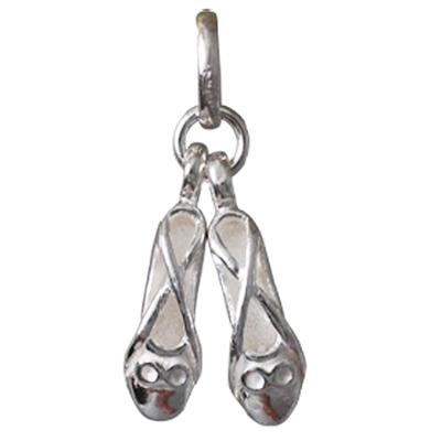 [N2914] - Silver Pendant 'Dance Slipper' - 22x10 Mm