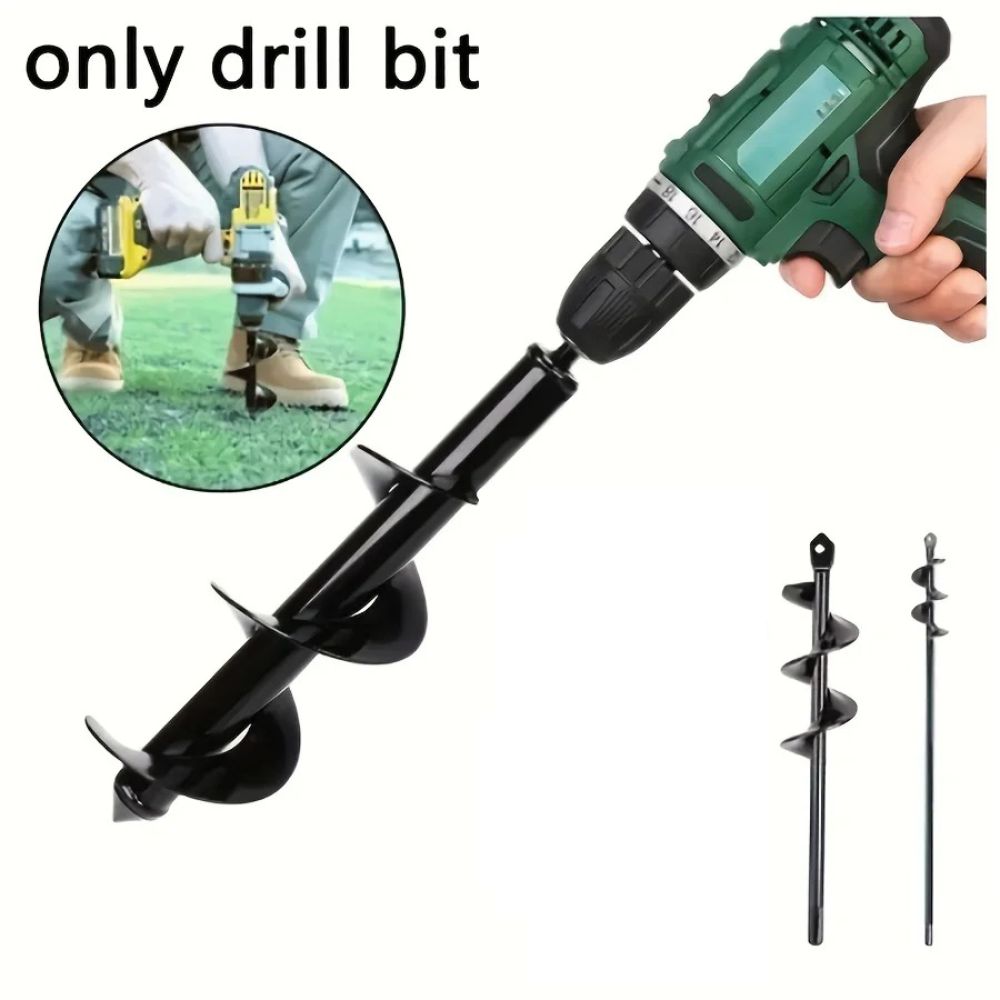 Hand Tools Garden Auger Kit Carbon Steel Flower Planting Soil Drill Bits Auger Drill Bit  Outdoors