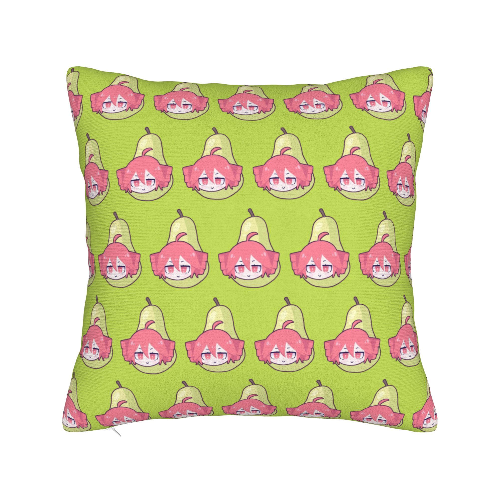 

Soft Pearto Creative Kasane Teto Expression Pillowcase Polyester Cushion Cover Gift Funny Pear Throw Pillow Case Cover Square 30cm x 30cm