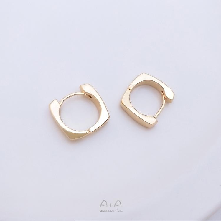 

Элегантные серьги из золота 14 карат: Квадратные, Каплевидные, Круглые, Витые, Каффы для ушей в виде сумочки - Легкая роскошь для женщин