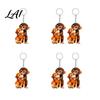 Durable Keychain for Backpack Baby Monkey Hugging Plush Toy Cute Animal Bag