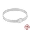 Armbånd 925 Sølv & Rosegull Kubisk Zirkonia Lås Refleksjon Armbånd for Kvinner Armbånd Sølvsmykker