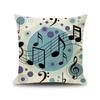 45X45CM Piano Key Wonderful Notes Decorative Pillowcase Car Sofa Art Piece Office Seat Cushion Cover Home Decoration