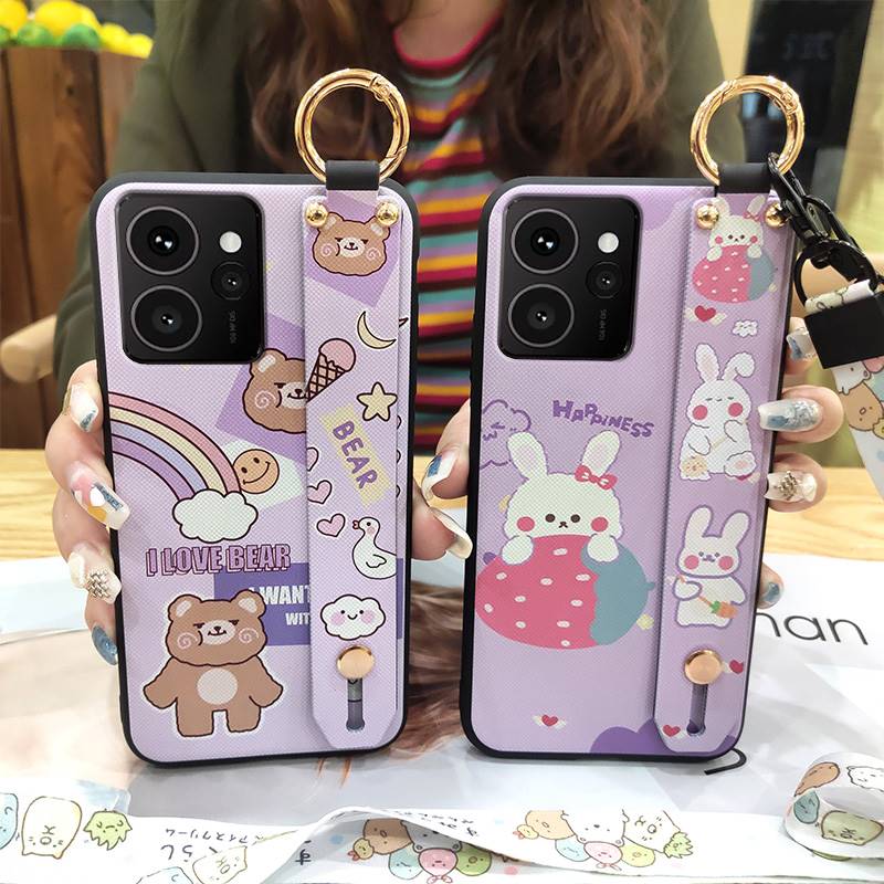 Ring Cartoon Phone Case For Nokia HMD Skyline Shockproof Waterproof Lanyard Kickstand Wristband Anti-knock Protective