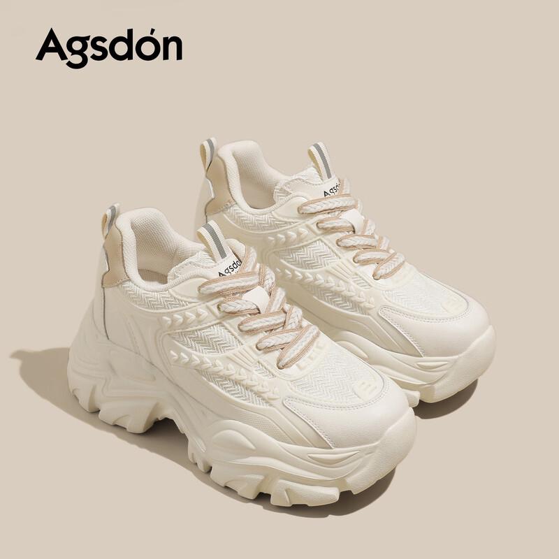 Agsdon Women s Platform Dad Sneakers 36