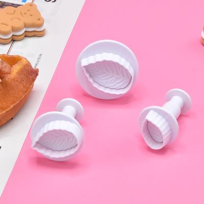 3 ks List růže Pružina Imitace Skutečná Forma na dort Forma na sušenky Snadné použití