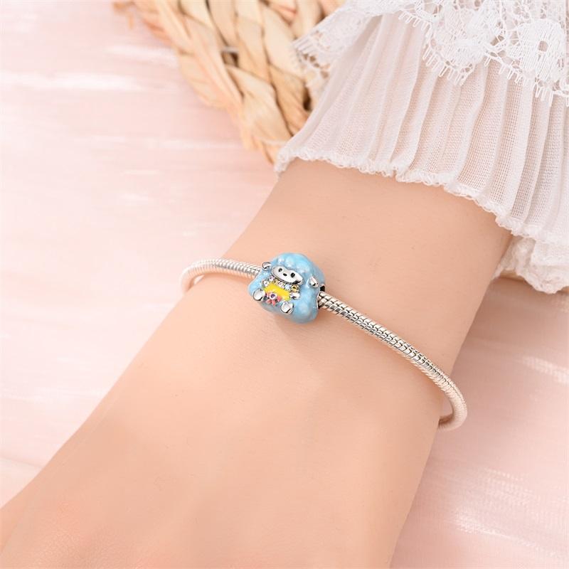 Beautiful Copper Pet Cat Charms Fit Original Bracelets & Necklaces Kitten Playing With Ball Charm Fine Jewelry Making