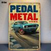 Vintage Metal Car Sign Decor Gift For Auto Lovers Garage Wall Art