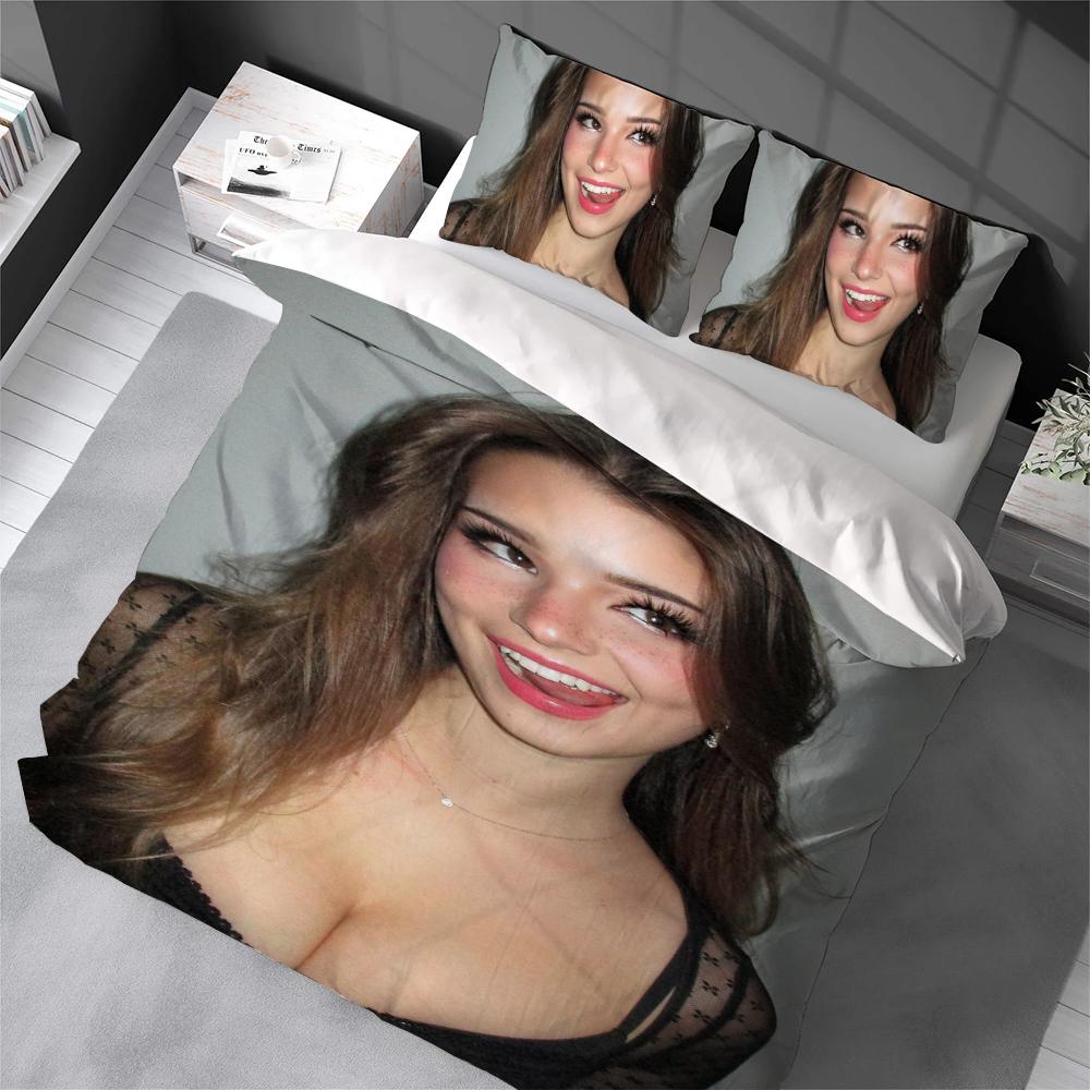 Fashion B-Brooke Monk Duvet Cover Set Home Style Bedding Soft Laundry Cotton Bed 3 Piece Set Student Dormitory Gift