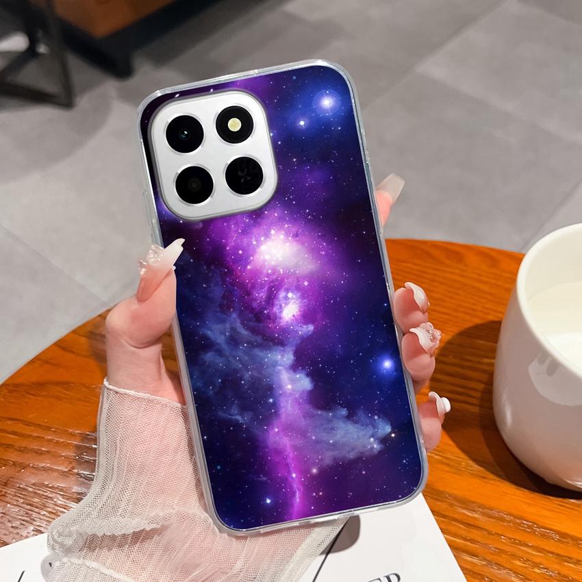 New Case For Huawei 400 Pro Honor X7a X8c X6c X8a Phone Bags Brilliant Starry Sky Pattern Transparent Soft Silicone Dustproof Shell For Huawei Housing