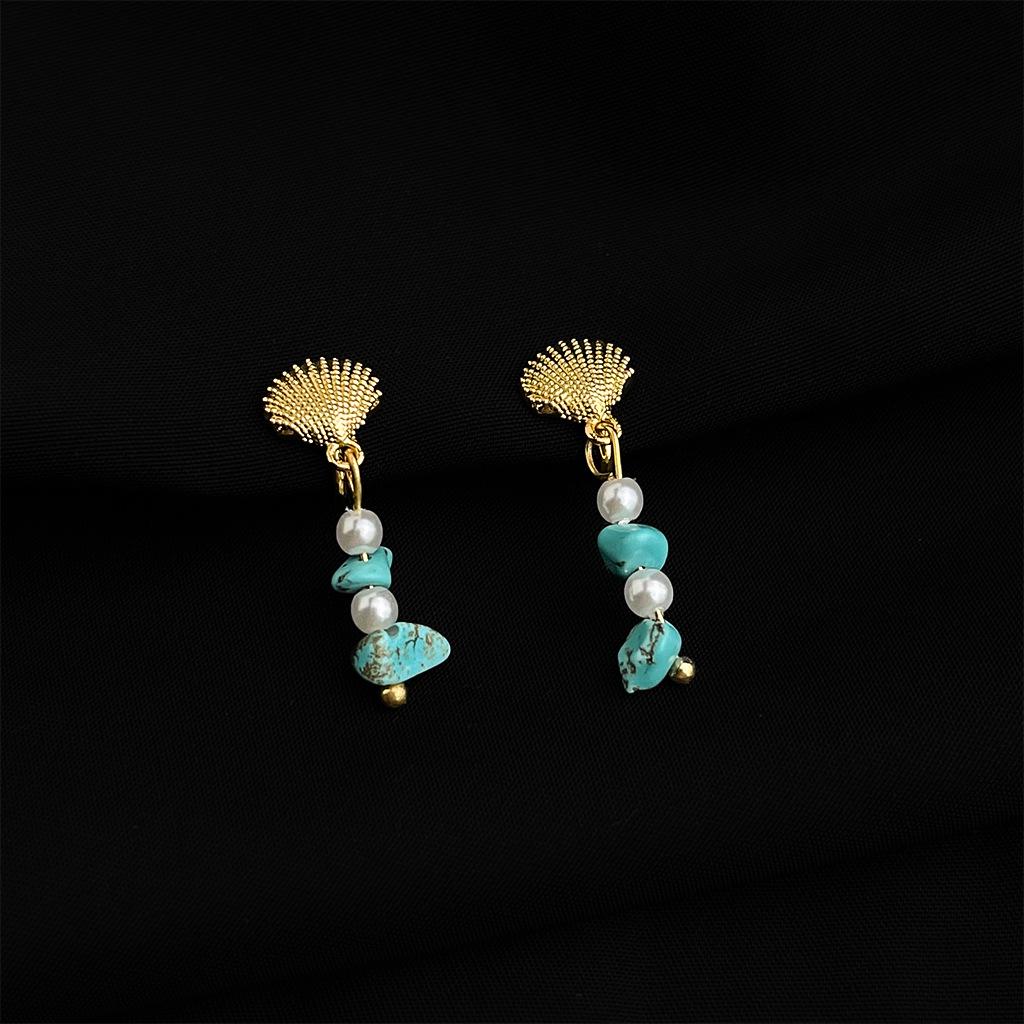 18K Gold Plated Clip-on Enamel Flower Earrings - Non-Pierced, High Color Retention
