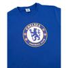 Chelsea FC Men's Crest Short-Sleeved Long Pyjama Set
