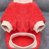 New Year dog warm pet clothes Cute Small Dog Sweater two-legged
