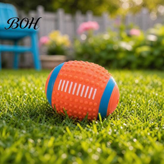 Hundekauball Spielzeugball, Geräuscherzeugender Gummi Langlebiges Haustiersicheres Spielzeug, Reinigt Zähne Interaktives Training Outdoor-Spiel Reinigung