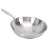 Wok with Handle 304 Stainless Steel Nonstick Stir Fry Pan Wok Cookware for Induction Electric Gas All Stove