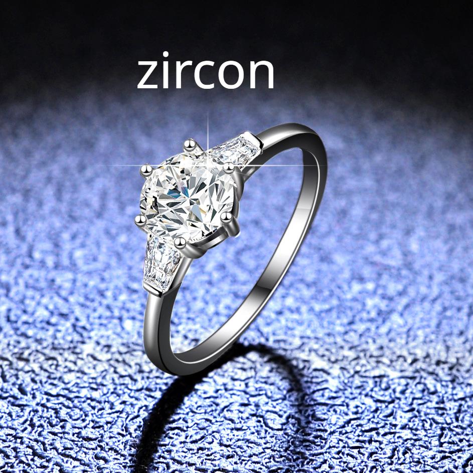 

Кольцо с муассанитом цвета D, женское кольцо из стерлингового серебра 1 карат, обручальное кольцо с бриллиантом, подарок для подруги, изысканное ювелирное изделие, подарок 19