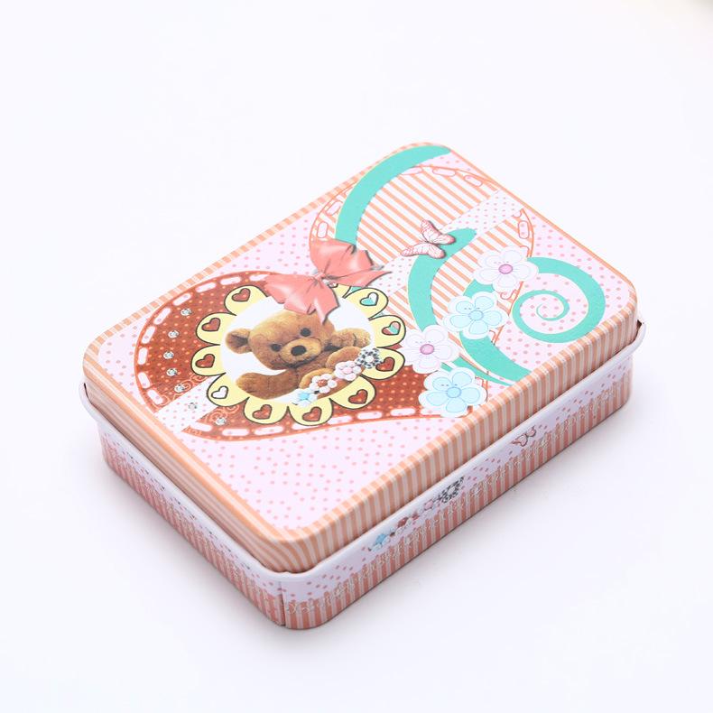 Creative Cartoon Mini Card and Hairpin Storage Tin Box