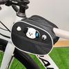 Cartoon Capybara Top Tube Bike Bag - Cute, High-Quality Front Beam Bag for Road/Mountain Bikes, Phone Storage Included