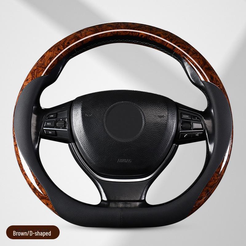 

Чехол на руль из зернистого красного дерева — универсальный, всесезонный, нескользящий, впитывающий пот, высококачественное украшение для мужчин. 38 cm