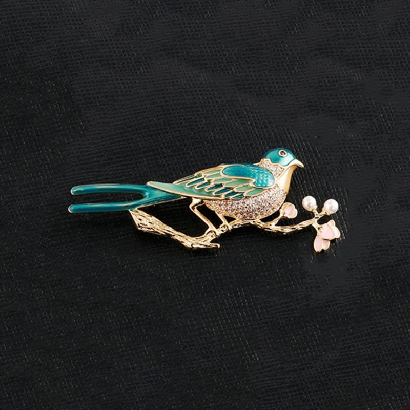 

Ретро Брошь Сорока, Высококлассная Женская Модная Эмалевая Брошь Животное, Брошь с Элегантностью