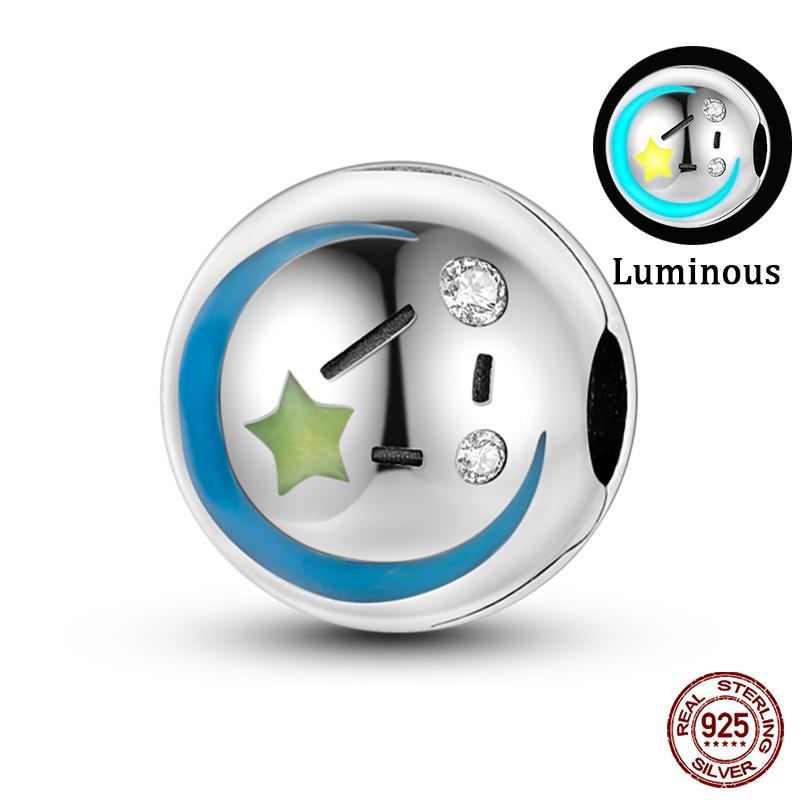 Fashion Copper Sparkling Zircon Star Moon Series Charms Beads Fit Qikaola Original Bracelets Diy Birthday Jewelry