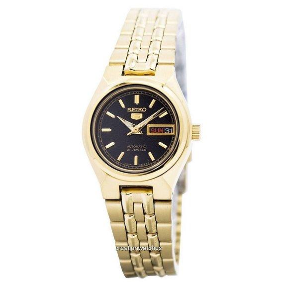 Refurbished Seiko 5 Automatic 21 Jewels SYMA06 SYMA06K1 SYMA06K Women s Watch чёрный