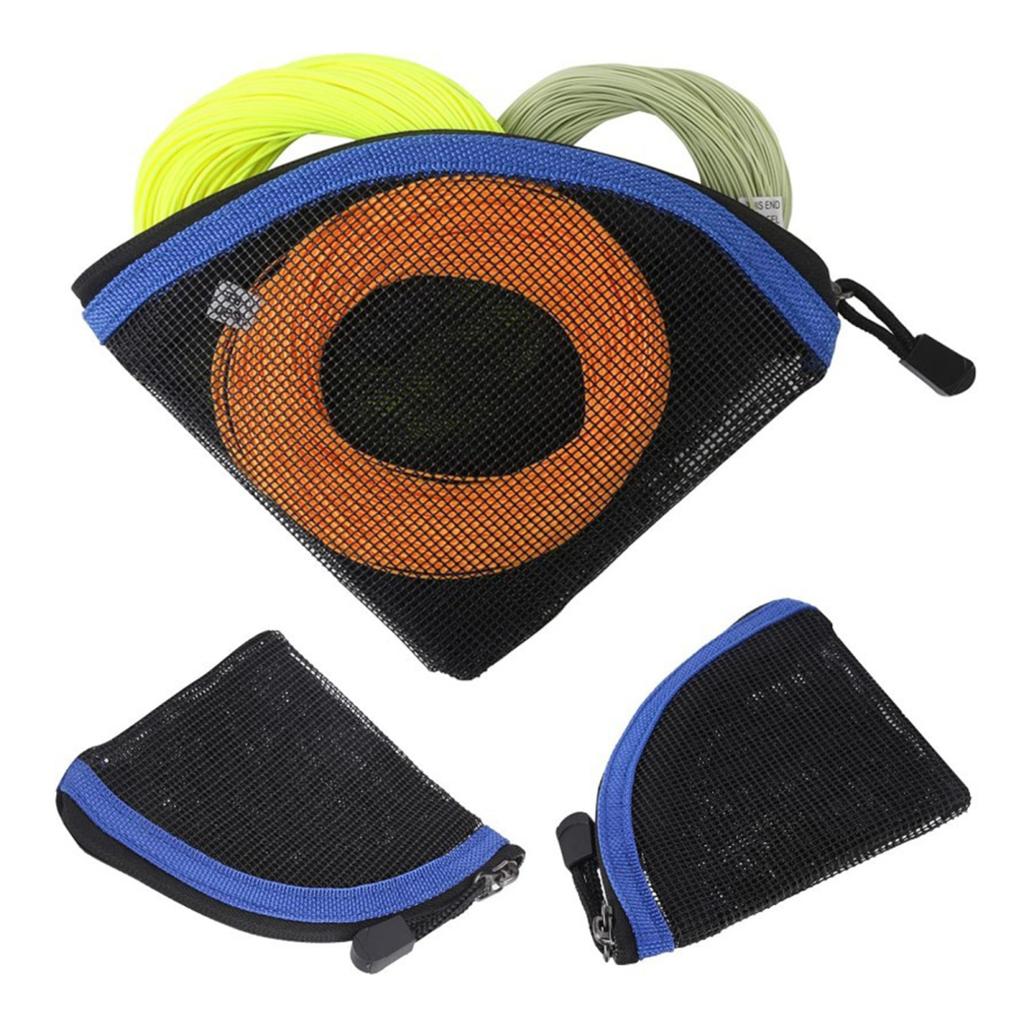 Yousheng Fly Fishing Leader Wallet Black Mesh Fly Fishing Leader Pocket Tippet Line Storage Bag for Saltwater Freshwater Fishing