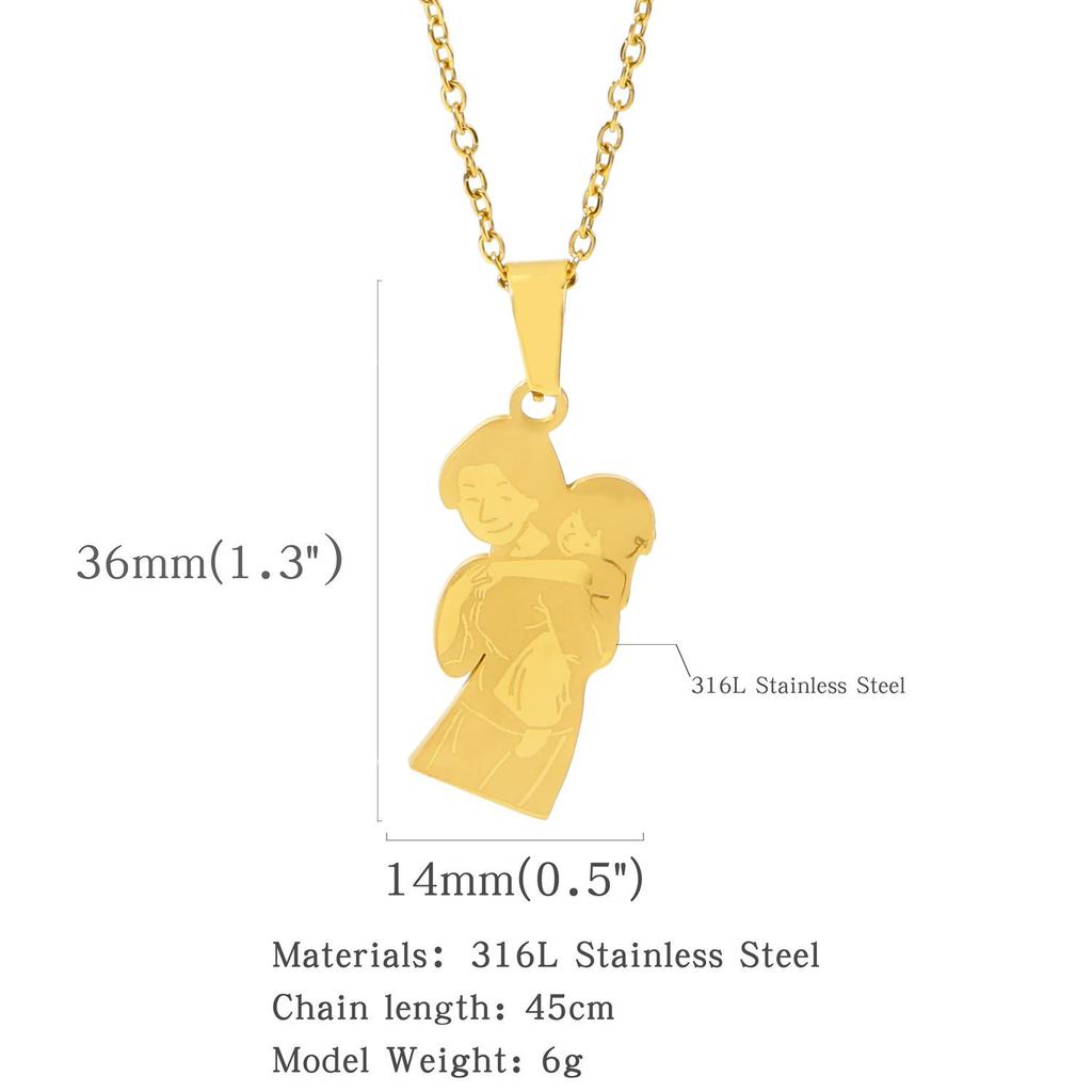 Mother's Day Heart Pendant Necklace - Love Letter Design