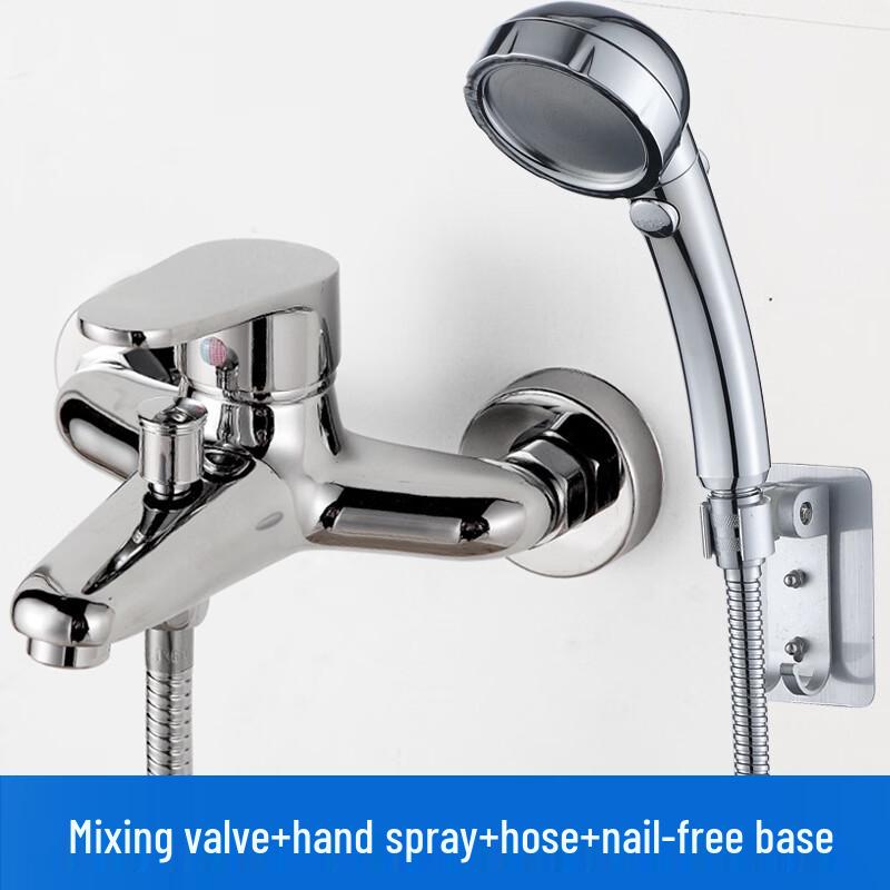 TLXT Wall-Mounted Bathtub Shower Faucet Mixer Set
