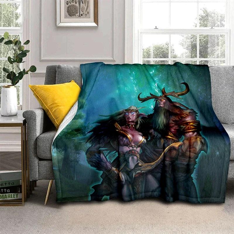 3D World Warcraft Super Burning Beauty Printed Blanket Creativity Super Soft Flannel Is Suitable For Sofa Or Bed Yoga Blanket